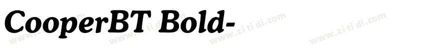 CooperBT Bold字体转换